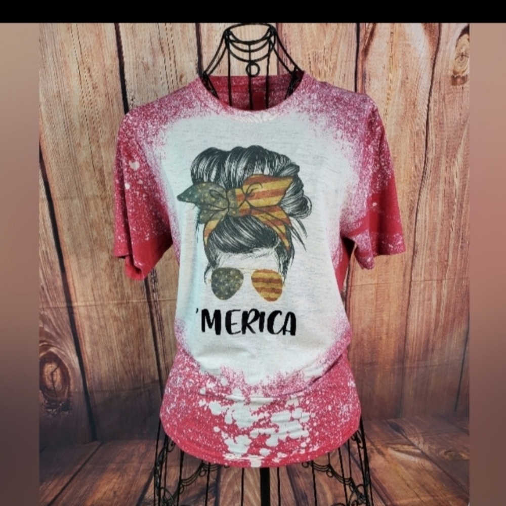 6 Assorted print tees; you get all six. | All size M ladies
